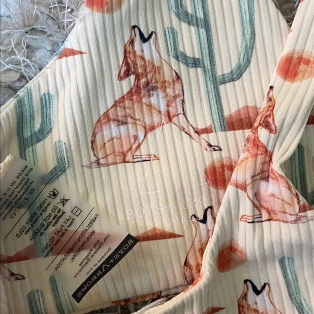 Boys + Arrows Cactus and Fox Print Bikini Top - Picture 11 of 11